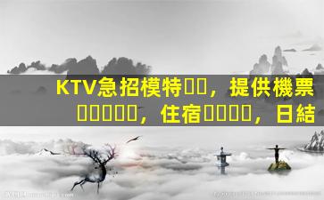 KTV急招模特，提供機票，住宿，日結